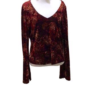VINTAGE Equestrian Velvet LS Blouse